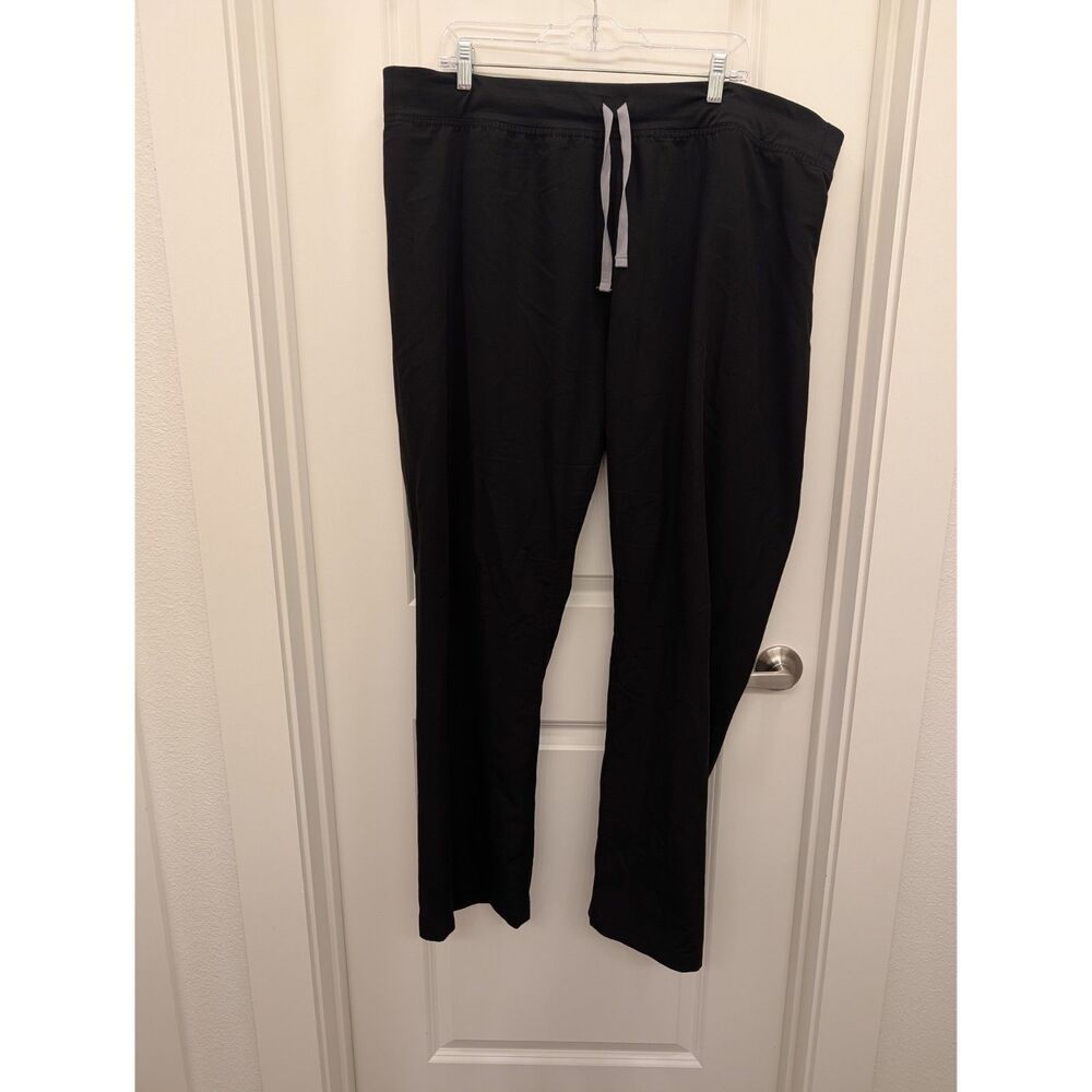 FIGS Livingston Basic Scrub Pants Womens XXL Black Drawstring Yoga Waist T21003